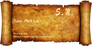 Sas Metta névjegykártya